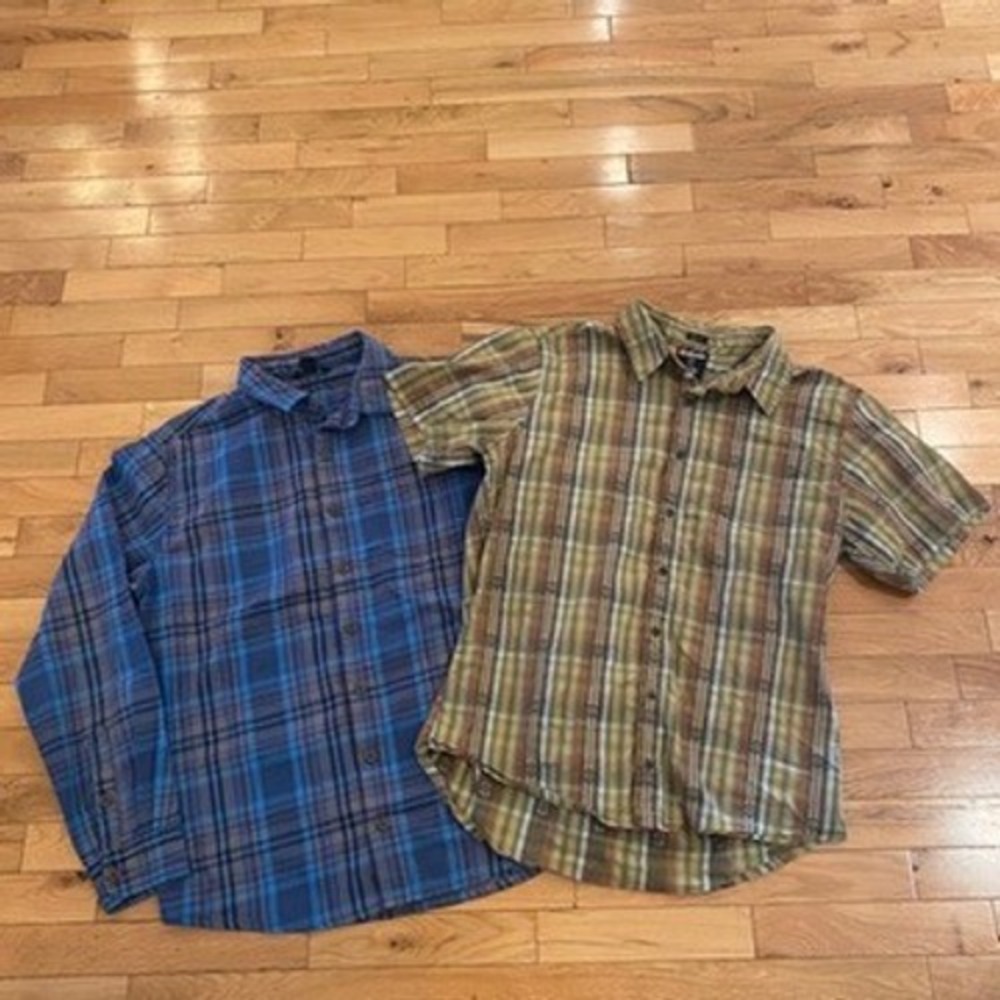 Sherpa Adventure Gear Men Plaid Shirts‎ Lot of 2 UPF 50+ Large sothwest